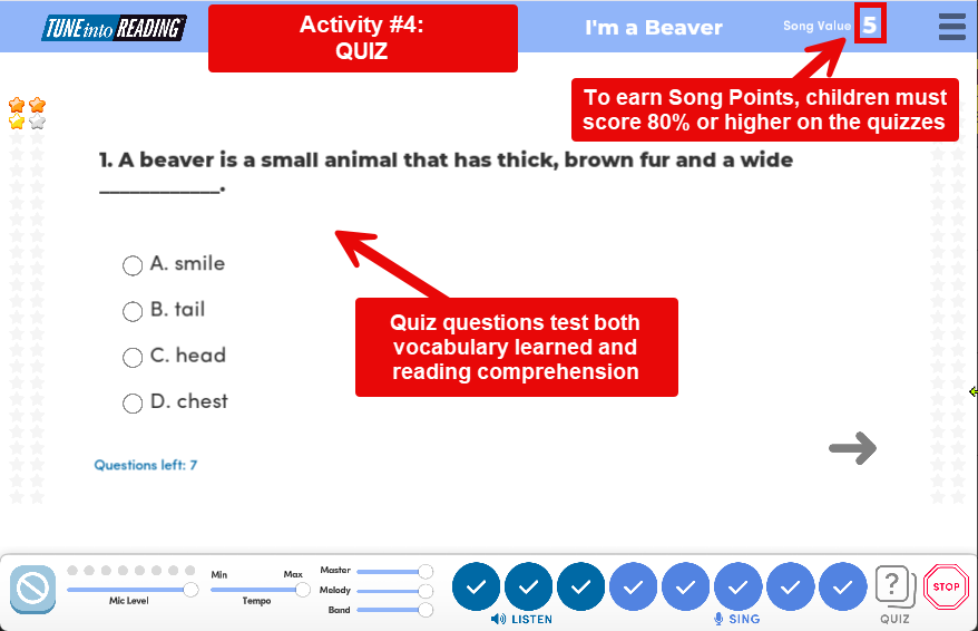 Quiz activity